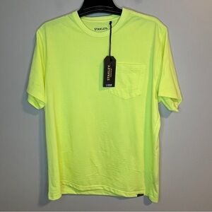 Stanley Workwear Safety Yellow SS Pocket Tshirt L NWT